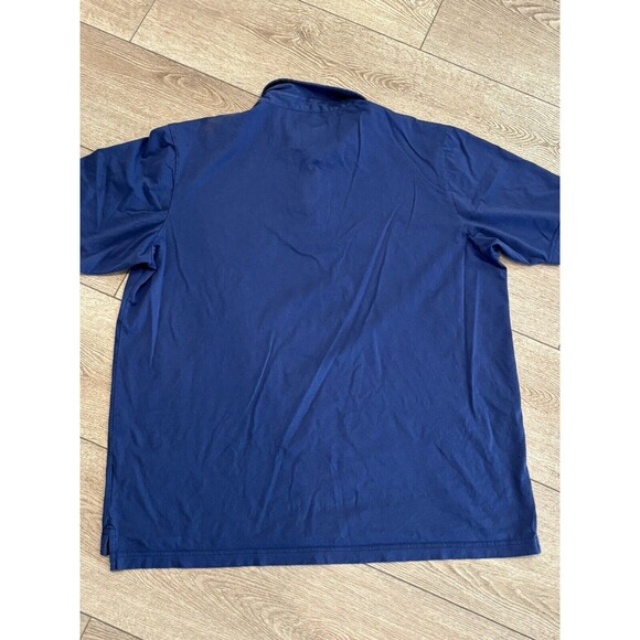 Peter Millar Shirt Mens XXL 2XL Blue 100% Pima Cotton Short Sleeve Pocket Polo - Picture 6 of 6